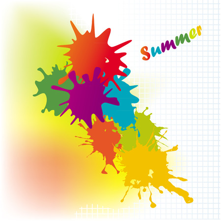 Colourful  background on a summer subjectのイラスト素材