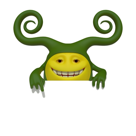 3d image. The funniest character on an isolated white background.の写真素材