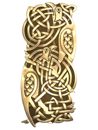 3d image Celtic ornament. Isolated white background.の写真素材