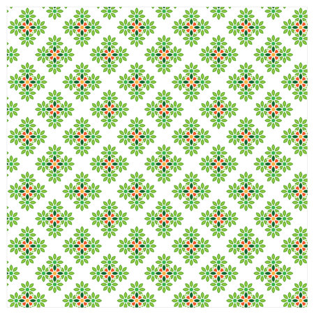 Seamless pattern with flowers and leaves on a white background.のイラスト素材