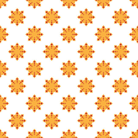 Seamless pattern with snowflakes on a white background.のイラスト素材