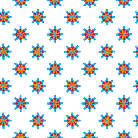 Seamless pattern with blue gear wheels on white background. Vector illustration.のイラスト素材