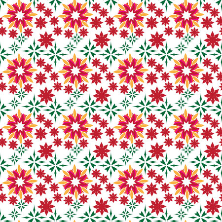 Seamless pattern with decorative flowers. Floral vector background.のイラスト素材