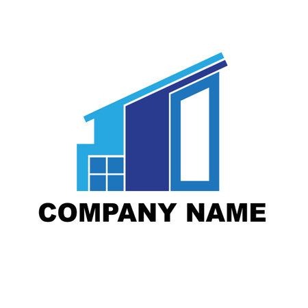 company logo icon element template residential house real estate realtyのイラスト素材