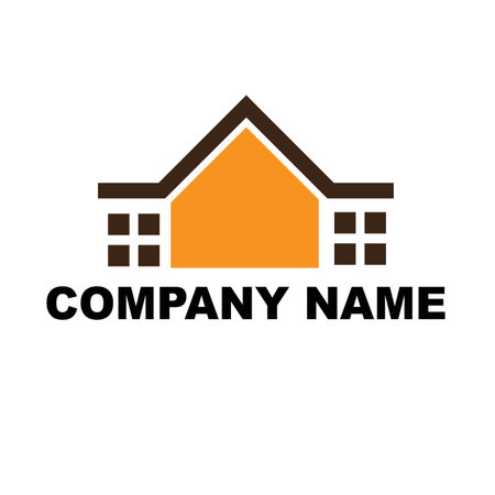 company logo icon element template house real estate building construction realty propertyのイラスト素材