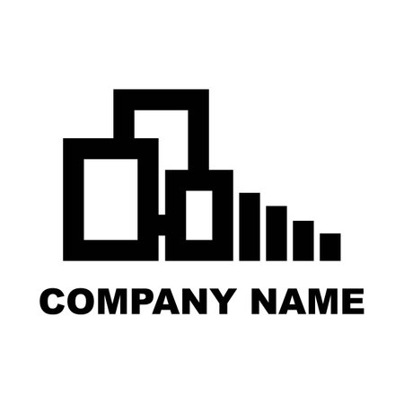 company logo icon element template real estate building skyscraper realty propertyのイラスト素材