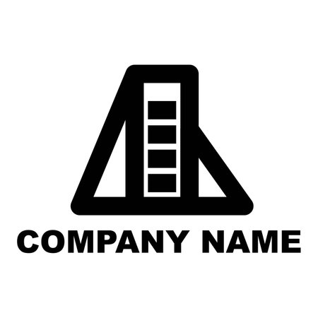company logo on white background. flat style. logotype for businessのイラスト素材
