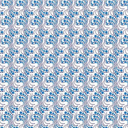 Seamless pattern with blue and white water drops on a white backgroundのイラスト素材