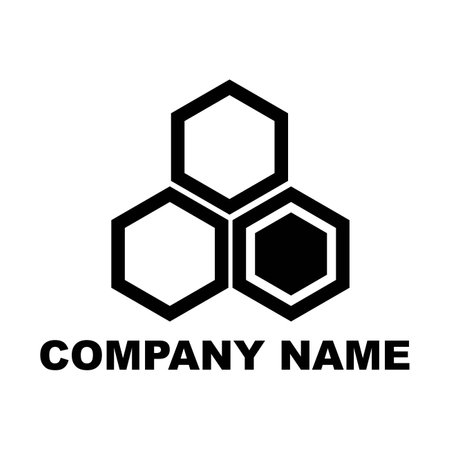 company logo icon element template honeycomb beekeeping beekeeping beekeepingのイラスト素材