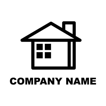 Vector logo design template for real estate business. Flat style illustration.のイラスト素材