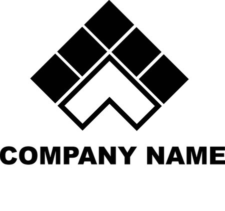 company logo icon element template for corporate sign. black and white colorのイラスト素材