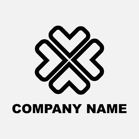 company logo icon element template alphabet letter x cross square shape negative spaceのイラスト素材