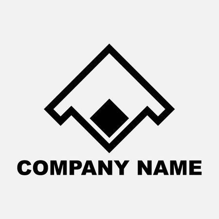 company logo icon element template black color real estate house roof realty propertyのイラスト素材