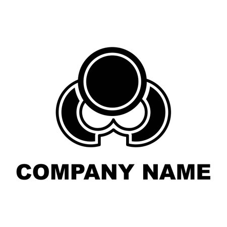 company logo icon vector illustration design template letter C in black and whiteのイラスト素材