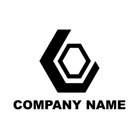 company logo icon element template black color vector illustration flat style design trendyのイラスト素材