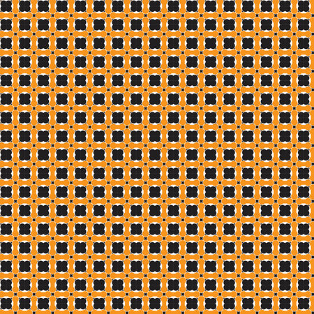 Seamless geometric pattern. Vector illustration. Orange and black colors.のイラスト素材