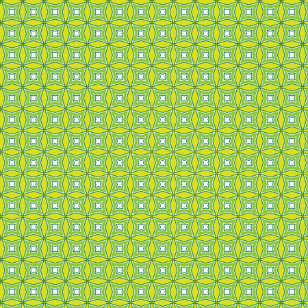 Seamless pattern with geometric ornament. Vector illustration. Green and white colors.のイラスト素材