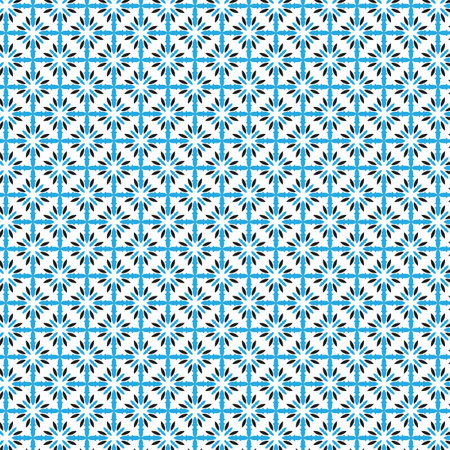 Seamless geometric pattern. Vector illustration. Blue and white colors.のイラスト素材