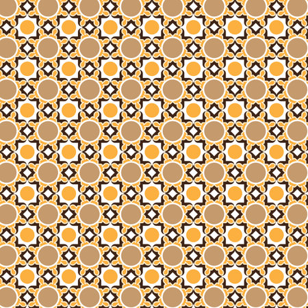 Seamless vector pattern. Modern stylish texture. Repeating geometric tiles with circlesのイラスト素材