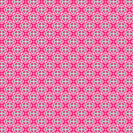 Seamless geometric pattern. Vector illustration. Pink and white colors.のイラスト素材