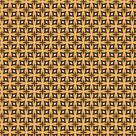 Seamless illustrated pattern made of abstract elements in beige, brown and blackのイラスト素材