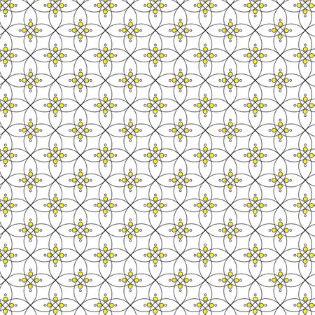 Seamless pattern of abstract flowers on a white background. Vector illustrationのイラスト素材