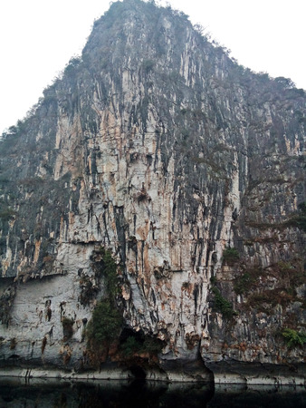 Winter of Guilin's Lijiang Riverの写真素材