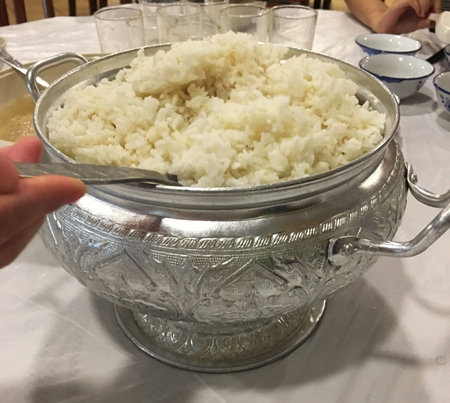 Rice in silver in Malaysia