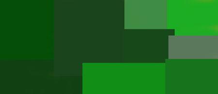 Green geometry square texture on black background on the upper part. Random abstract pattern....