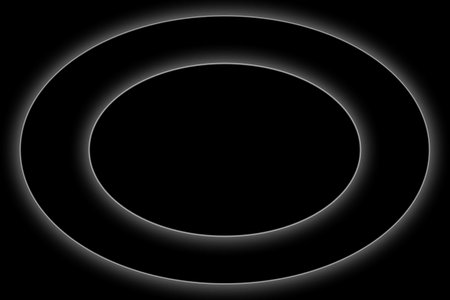 Abstract white circles on black background, modern decorative geometry pattern lines. Wallpaper smooth banner template. Easy editable illustration to display product, advertisement, websitesの写真素材