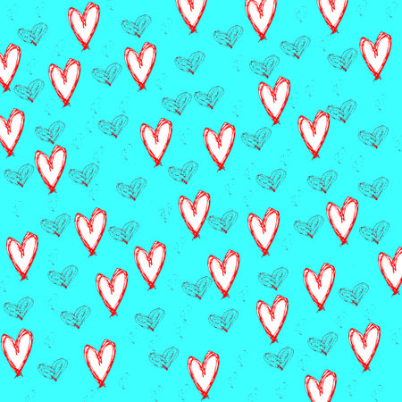 Abstract heart shape on blue background. Colorful banner template. Easy editable illustration for display product, advertisement, wallpaper, websites, card, greeting. Valentine's day, love, relationshipの写真素材