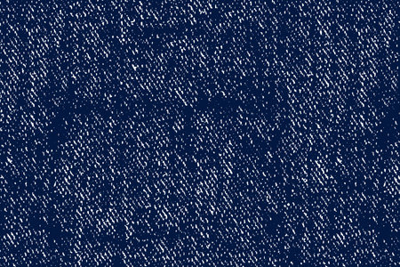 Denim texture pattern grunge print. Grid faded jeans texture background. Blue frayed fabric. Cloth navy blue apparel fabric pattern, realistic vector. Blue jeans structure, modern denim materialの写真素材