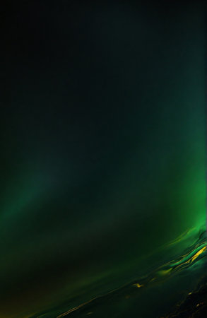 abstract background of green and yellow colors on a black background.の素材