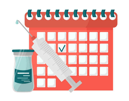 Set vector items for vaccinationのイラスト素材