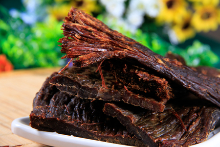 Beef jerkyの写真素材