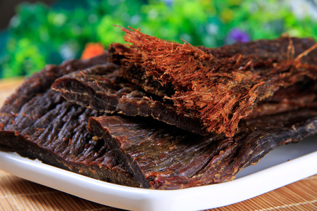 Beef jerkyの写真素材