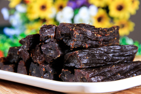 Beef jerkyの写真素材