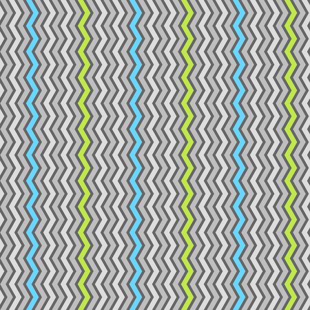 Abstract seamless background with zigzag pattern. Vertical green, blue, gray lines. Trendy modern flat design. Repeating texture for wallpaper design, cover, textile, wrapping paper. Vector image.のイラスト素材