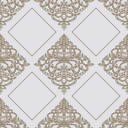 Light gray with a platinum classic pattern.のイラスト素材