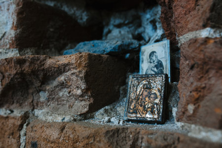 Old icons in an abandoned church.