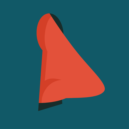 Nose in keyhole. Snoop concept illustrationのイラスト素材