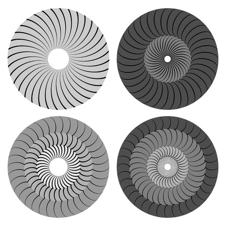 Radiant rays set for custom patterns making. Rays and rings are in separate layers.のイラスト素材
