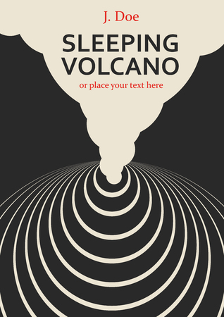 Book cover creative concept. Non fiction or fiction genres. Business, economics or drama theme. Mid century style design. Applicable for books, posters, placards etc. Clipping mask used.のイラスト素材