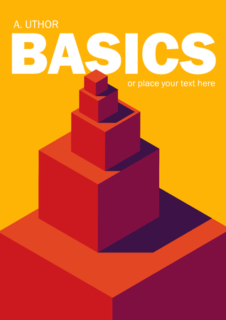 Book cover creative concept. Science fiction or non-fiction. Mid century style design. Applicable for books, posters, placards etc. Layered file. Clipping mask used.のイラスト素材