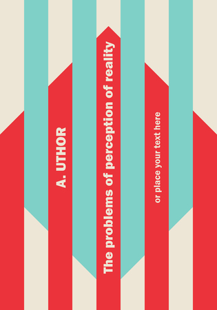 Book cover creative concept. Fiction or non-fiction genre. Mid century style design. Applicable for books, posters, placards etc. Just add your titles.のイラスト素材