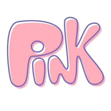 Single word Pink. Typography print design for t-shirts and other apparel. Vector illustration.のイラスト素材