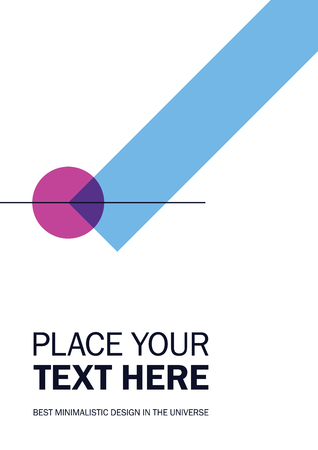 Minimal cover design. Simple clean composition of blue and violet elements. Transparency used. Vector EPS 10.のイラスト素材