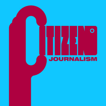 Citizen journalism concept illustration.のイラスト素材