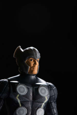 Moscow, Russia - September 24, 2021: Plastic figure of Thor, the character from Marvel universe.のeditorial素材