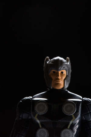 Moscow, Russia - September 24, 2021: Plastic figure of Thor, the character from Marvel universe.のeditorial素材